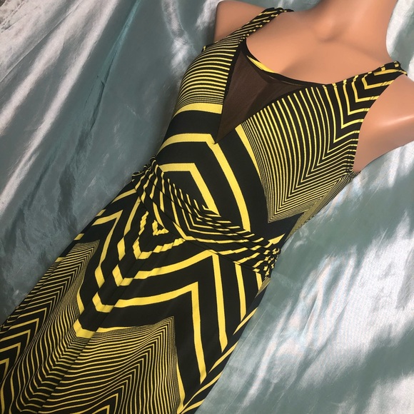 Trippy mesh front/back sexy maxi dress, S - Picture 3 of 5